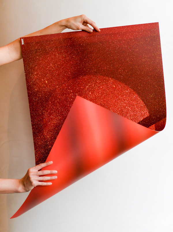 Rich Red & Sparkles | Textured Vinyl Photography Backdrop