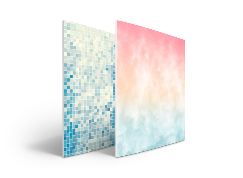 Pink & Blue Color Gradient & Tiles  | Vinyl Photography Backdrop