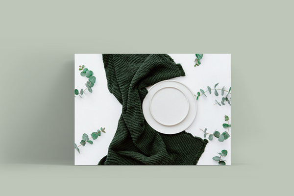 Green + White | Flat Lay Vinyl Backdrop