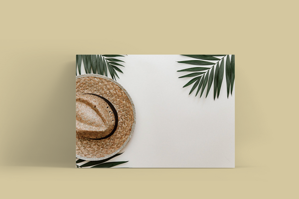 Palm Leaf & Flowers | Flat Lay Vinyl Backdrop